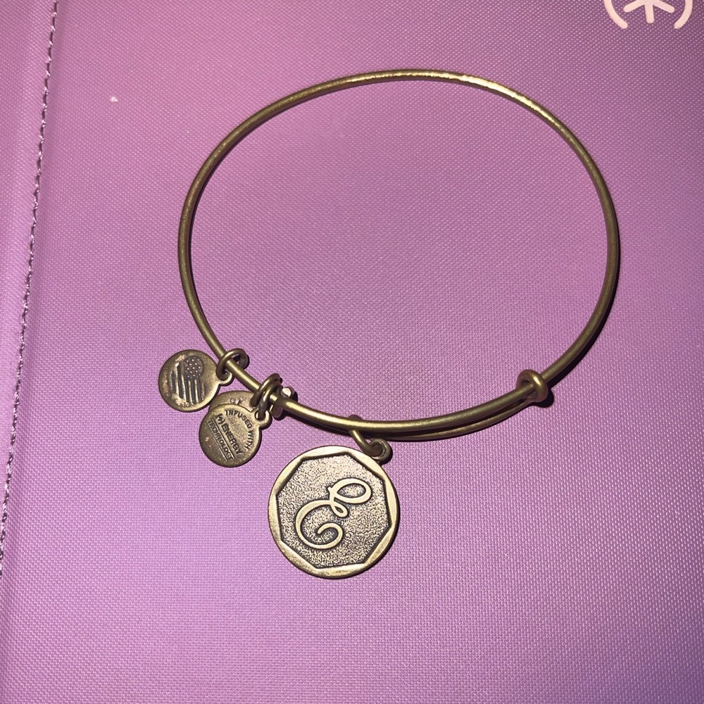 Alex and Ani Initial E bracelet